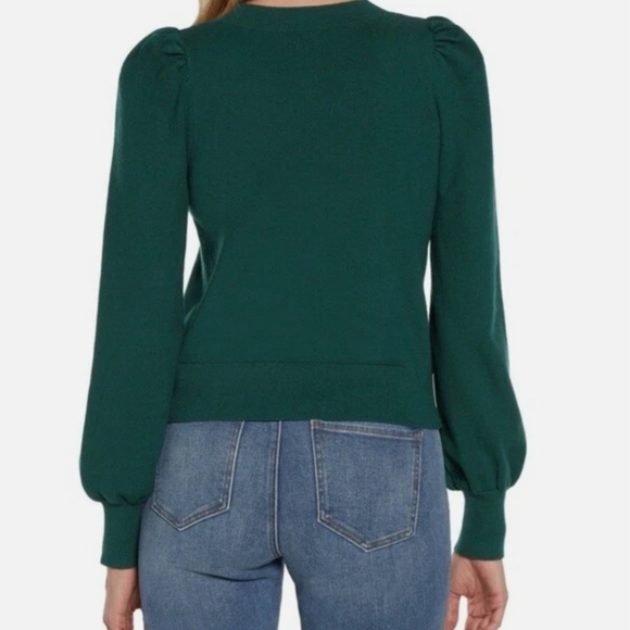 🔥Womens Plus | 🆕️Express Womens Cardigan Sweater with Silver Bow Accents. B4 - Picture 2 of 8